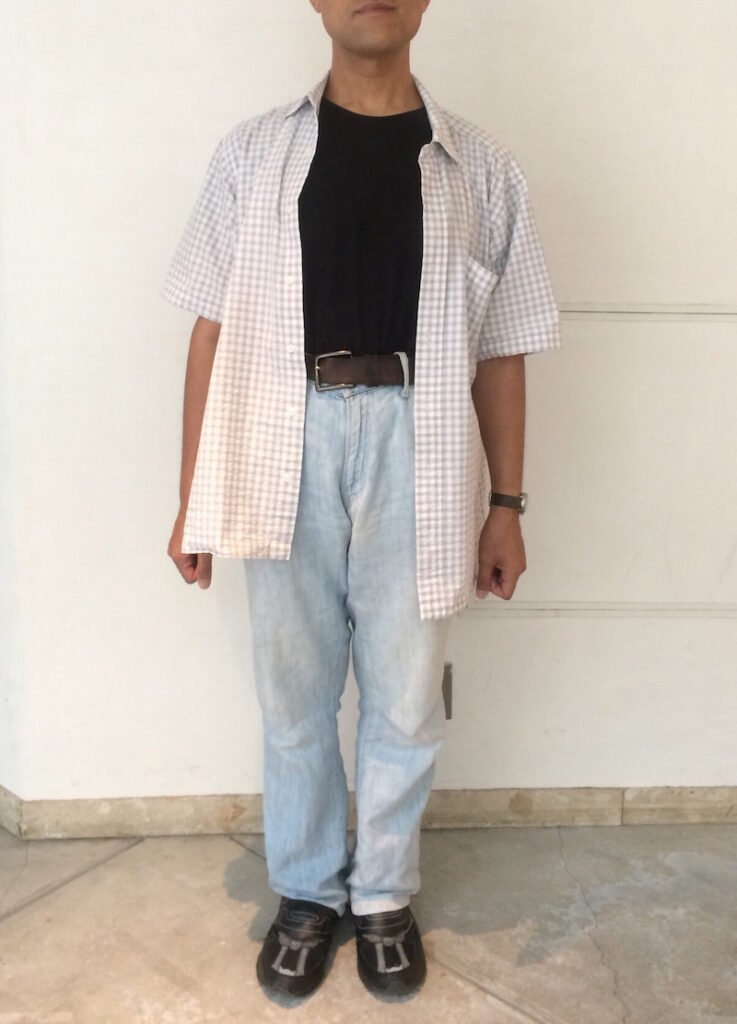同じお客様のスタイリング前のカジュアル服